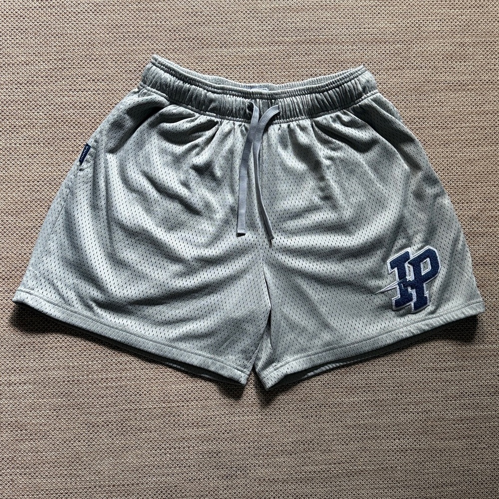 Inaka Power Gray Patched Mesh Shorts
